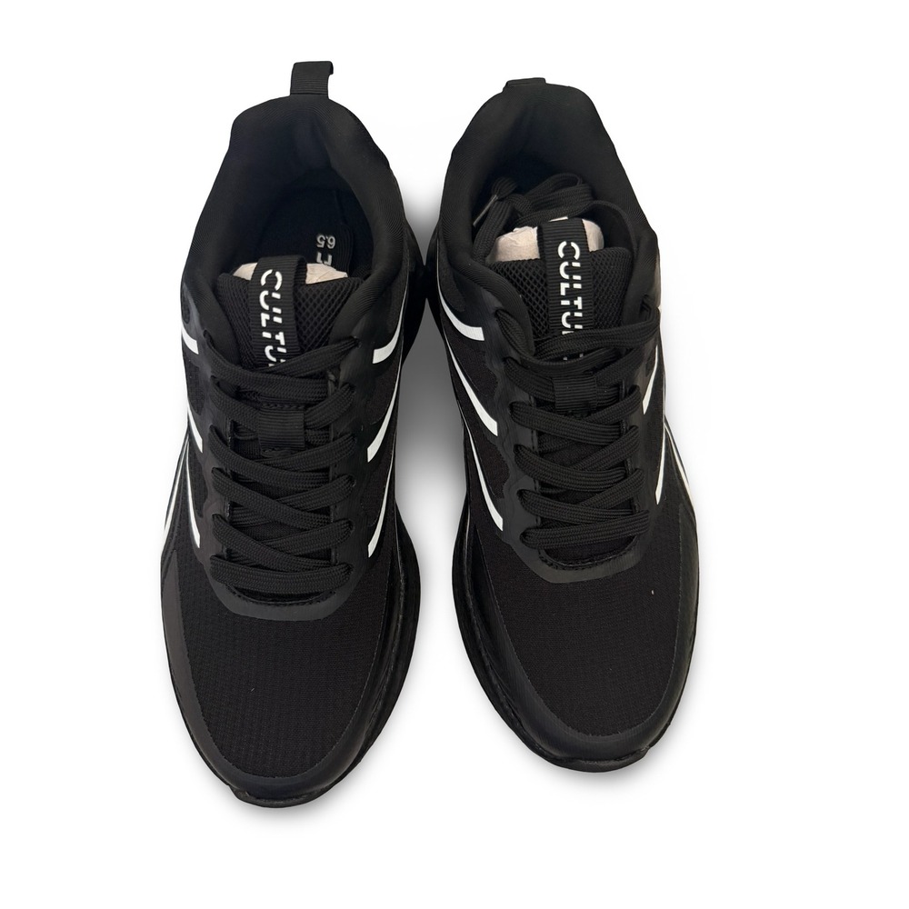 Culture Athletic Sneakers Black White Graphic Lace Up Shoes US M 6.5 W 8.5 - Picture 9 of 11
